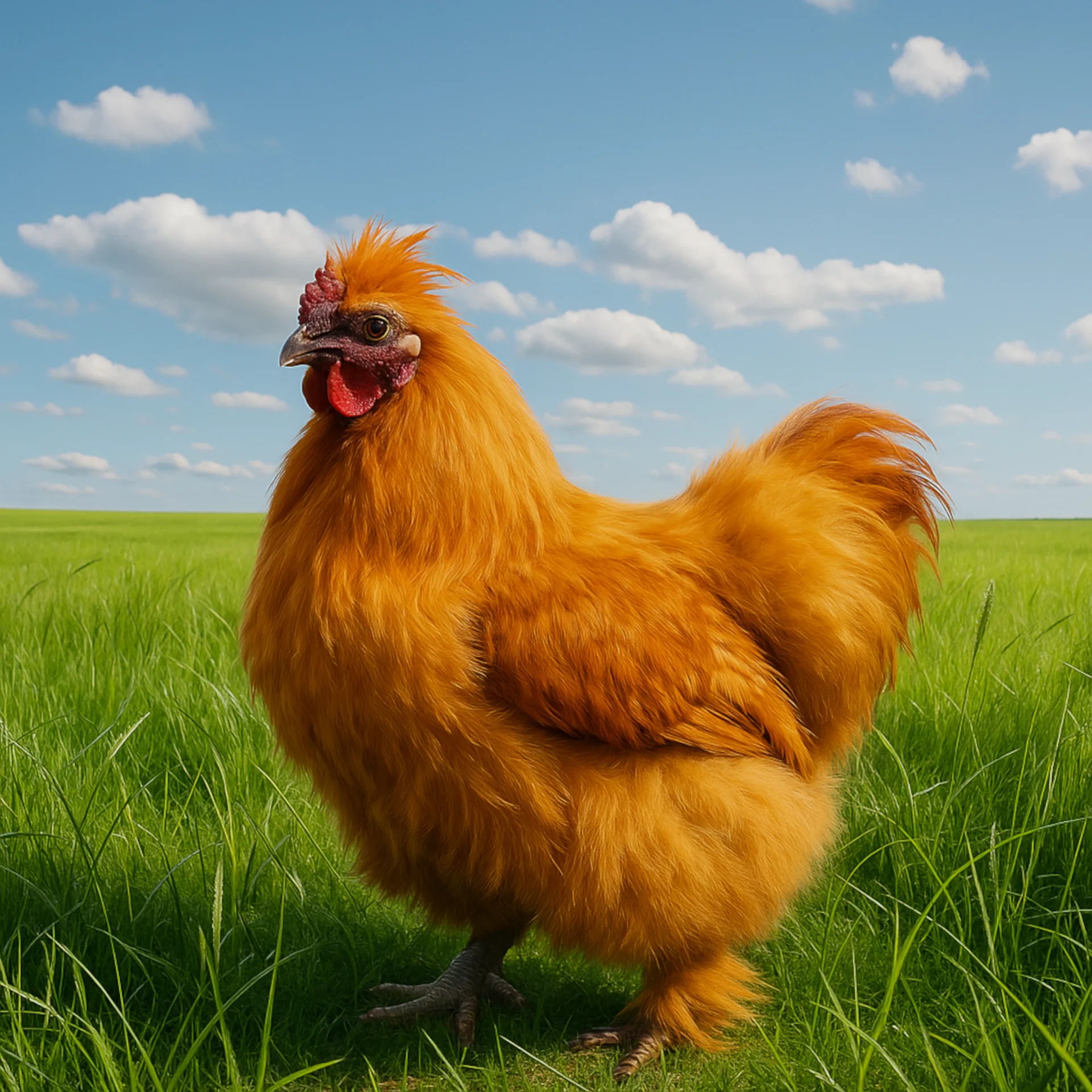 Seidenhuhn Henne Realismus Illustration